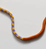 Toggle checker rope necklace - brown, yellow, purple