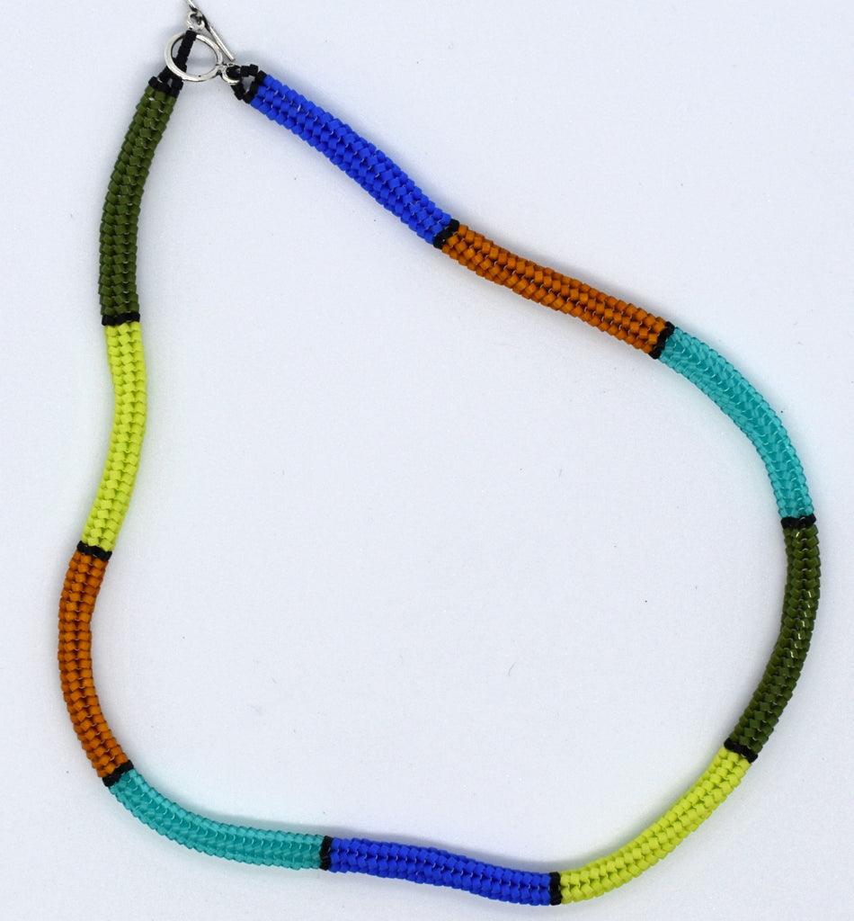 Toggle colorblock rope choker - cool