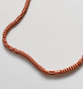 Toggle mixed pattern rope necklace - soft pink, brown