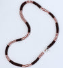 Toggle mixed pattern rope necklace - brown