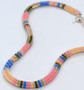 Toggle mixed pattern rope necklace - soft pink