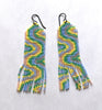 wavy earrings - pastels